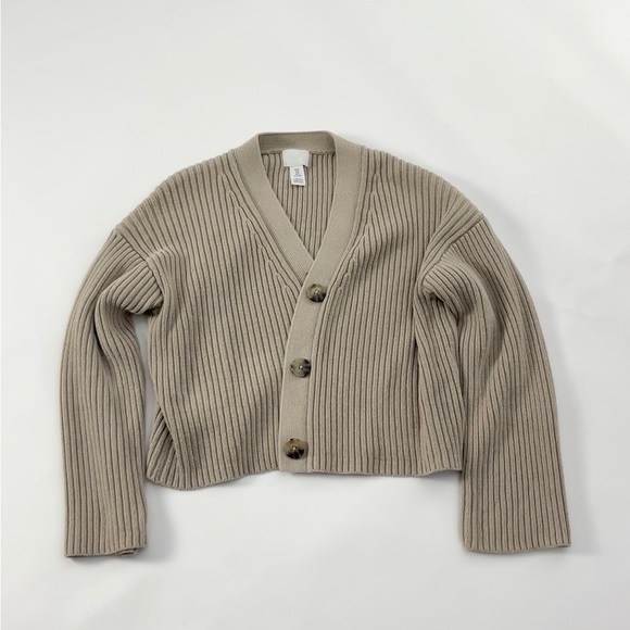 H&M thick ribbed sweater / cardigan - Picture 5 of 6